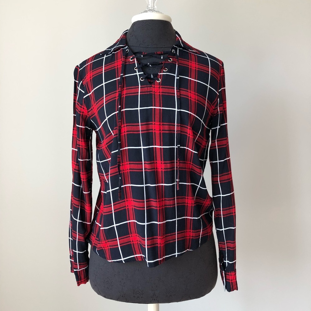 Plaid top! Great condition, never worn!